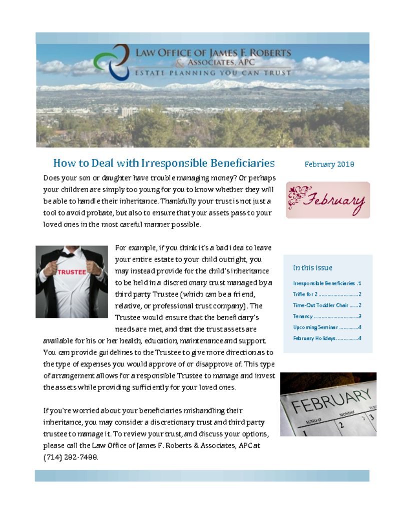 thumbnail of Newsletter February 2018